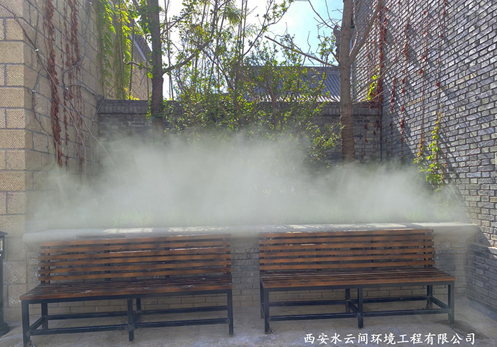 延安老街噴霧造景降溫案例