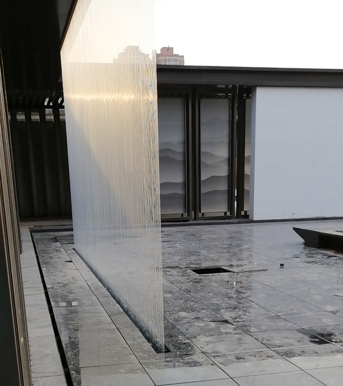 太白縣售樓部水簾造霧景觀案例